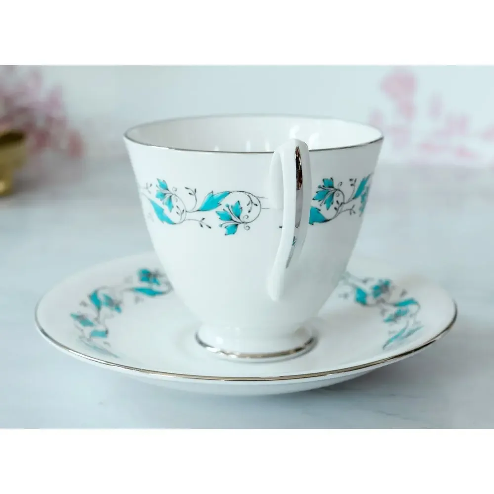 VTG 1950s Royal Albert Harmony Floral Teacup Set Cottage English Countryside MCM